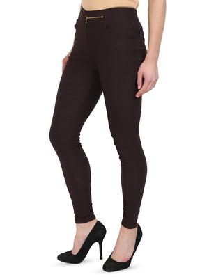 brown cotton jeggings - 15027546 - Standard Image - 2