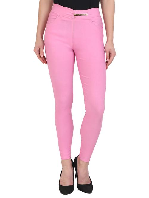 pink cotton jeggings - 15027551 - Standard Image - 1