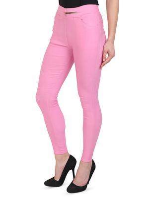 pink cotton jeggings - 15027551 - Standard Image - 2