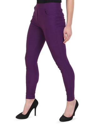 purple cotton jeggings - 15027553 - Standard Image - 2