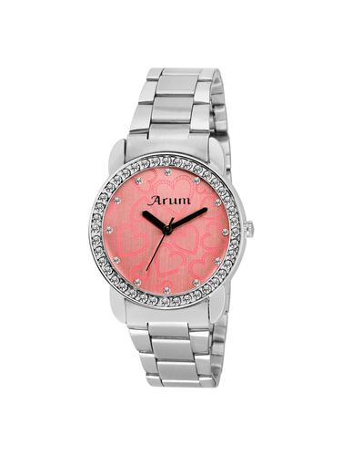 Arum Pink Round Dial Analog Watch for Women's - 15027612 - Very Small Image - 1
