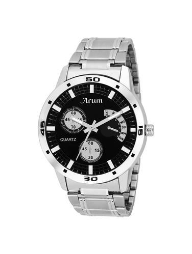 Arum Black Round Shaped Dial Wrist Watch for Men's - 15027622 - Very Small Image - 1