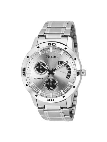 Arum White Round Shaped Dial Wrist Watch for Men's - 15027625 - Very Small Image - 1