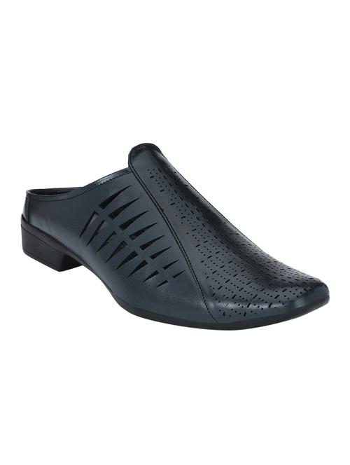 blue Leatherette slip on sandal - 15027698 - Standard Image - 1