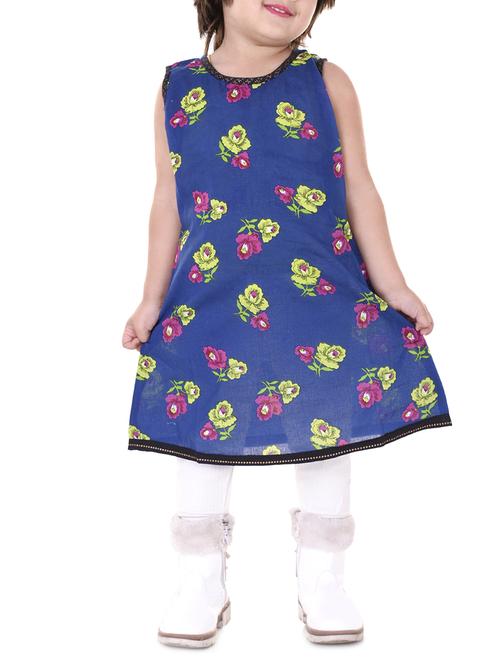 blue cotton kurti - 15027932 - Standard Image - 1