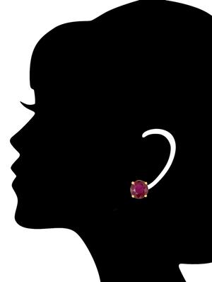 gold metal studs earring - 15028305 - Standard Image - 3