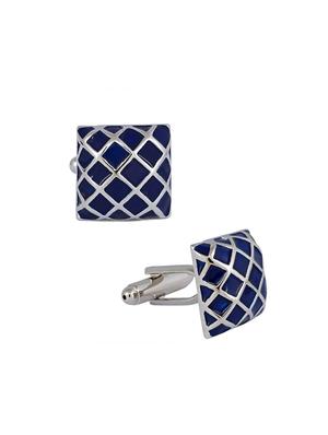 blue metal cufflink - 15028657 - Standard Image - 2