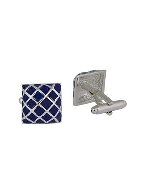 blue metal cufflink - 15028657 - Standard Image - 3