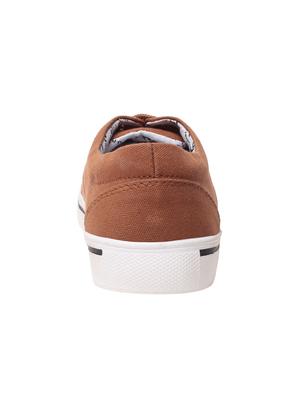 brown canvas lace up sneaker - 15028926 - Standard Image - 3