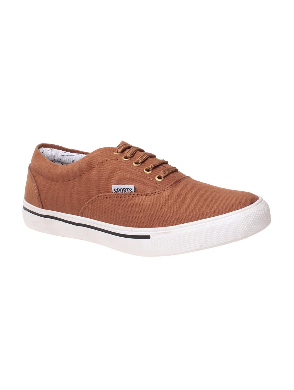 brown canvas lace up sneaker - 15028926 - Zoom Image - 1