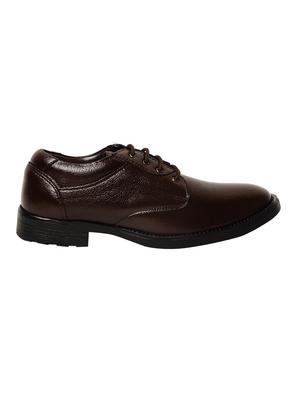 brown faux leather derby - 15028949 - Standard Image - 2