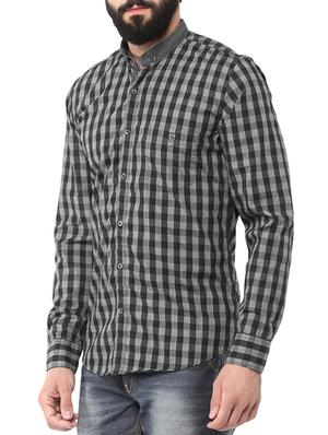 black cotton casual shirt - 15029001 - Standard Image - 2