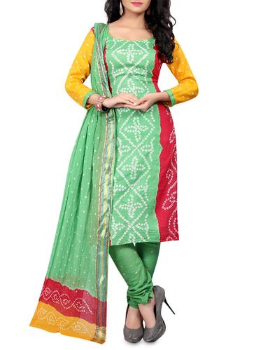 multi colored churidaar suit unstitched suit - 15029014 - Very Small Image - 1