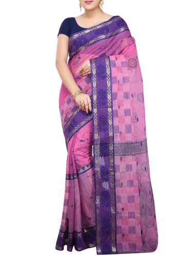 Zari hand woven tant saree - 15029194 - Very Small Image - 1