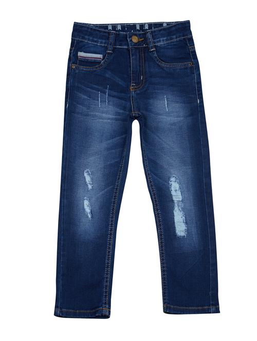 dark blue denim ripped jeans - 15029396 - Standard Image - 1