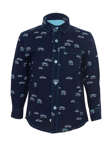 navy blue cotton shirt - 15029719 - Very Small Image - 1