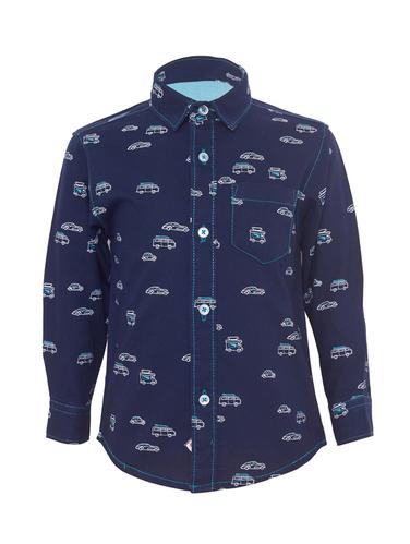 navy blue cotton shirt - 15029730 - Very Small Image - 1