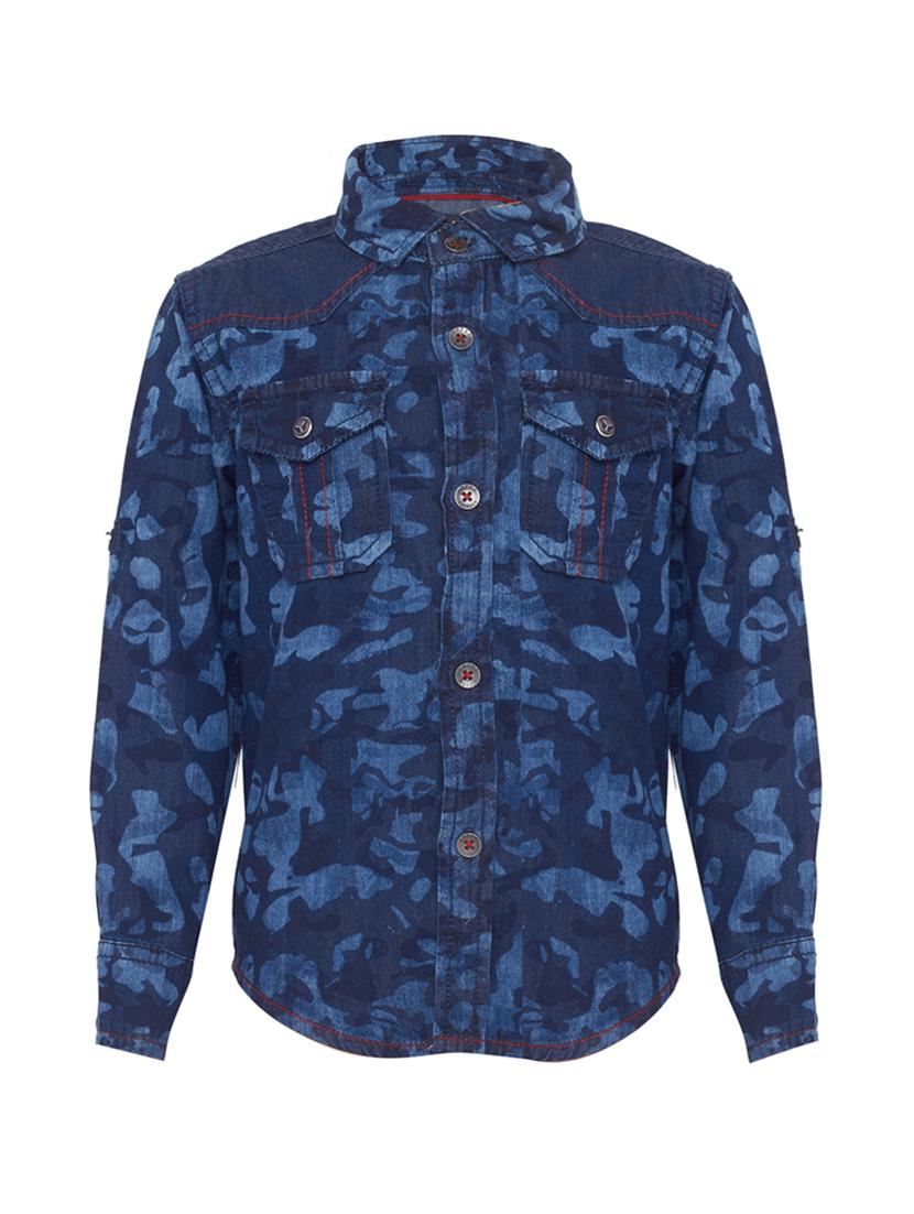 dark blue cotton shirt - 15029733 - Zoom Image - 1