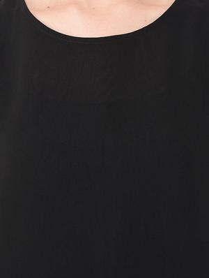 pleated hem keyhole back top - 15029771 - Standard Image - 4