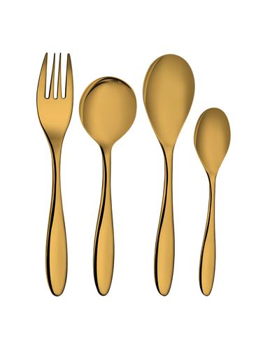 Set of 24 PCS Lilak Cutlery Set with PVD Coating - Gold - 15029930 - Very Small Image - 1