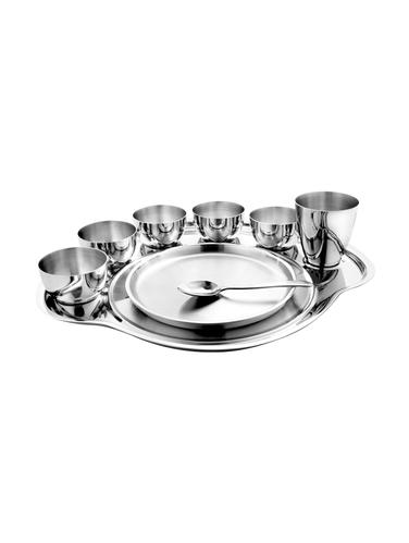 Set of 6 PCS Nifty Thali Set - 15029973 - Very Small Image - 1