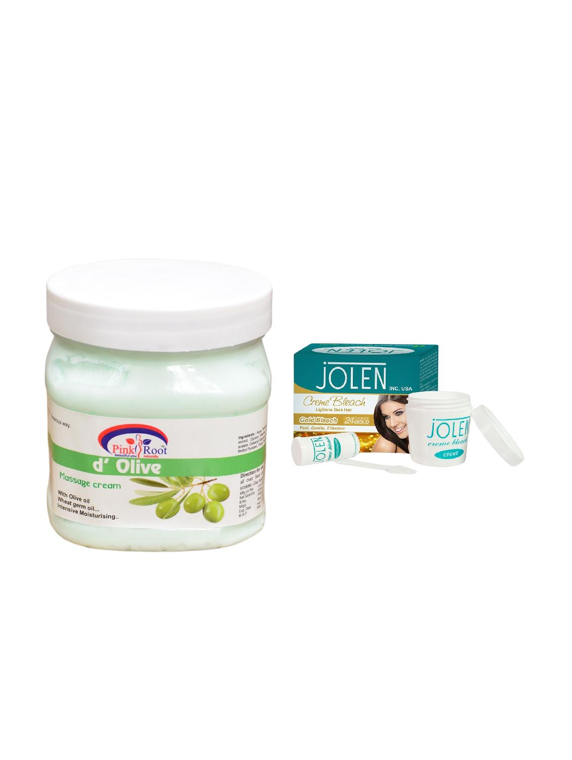 JOLEN Gold Bleach Crme 18g and Pink Root Fruit Scrub 500ml - 15029984 - Zoom Image - 1
