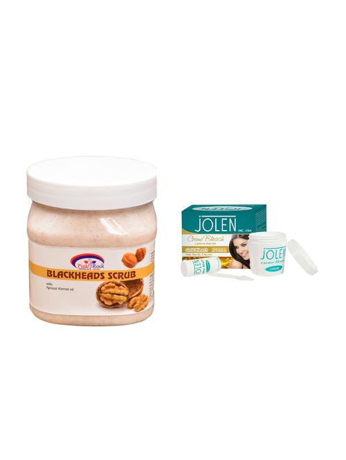 JOLEN Gold Bleach Cr?me 18g and Pink Root Bleackheads Scrub 500ml - 15030000 - Standard Image - 1