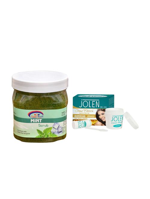 JOLEN Gold Bleach Cr?me 18g and Pink Root Mint Scrub 500ml - 15030006 - Standard Image - 1