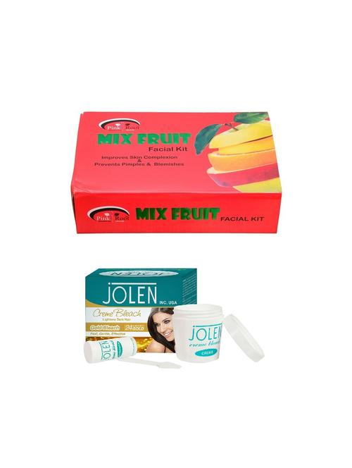 JOLEN Gold Bleach Cr?me 18g and Pink Root Gold Facial Kit gm - 15030027 - Standard Image - 1