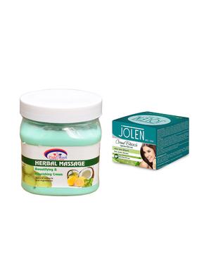 JOLEN Aloe Vera Bleach Crme 18g and Pink Root Almond Nourishing Cream 500ml - 15030035 - Standard Image - 1
