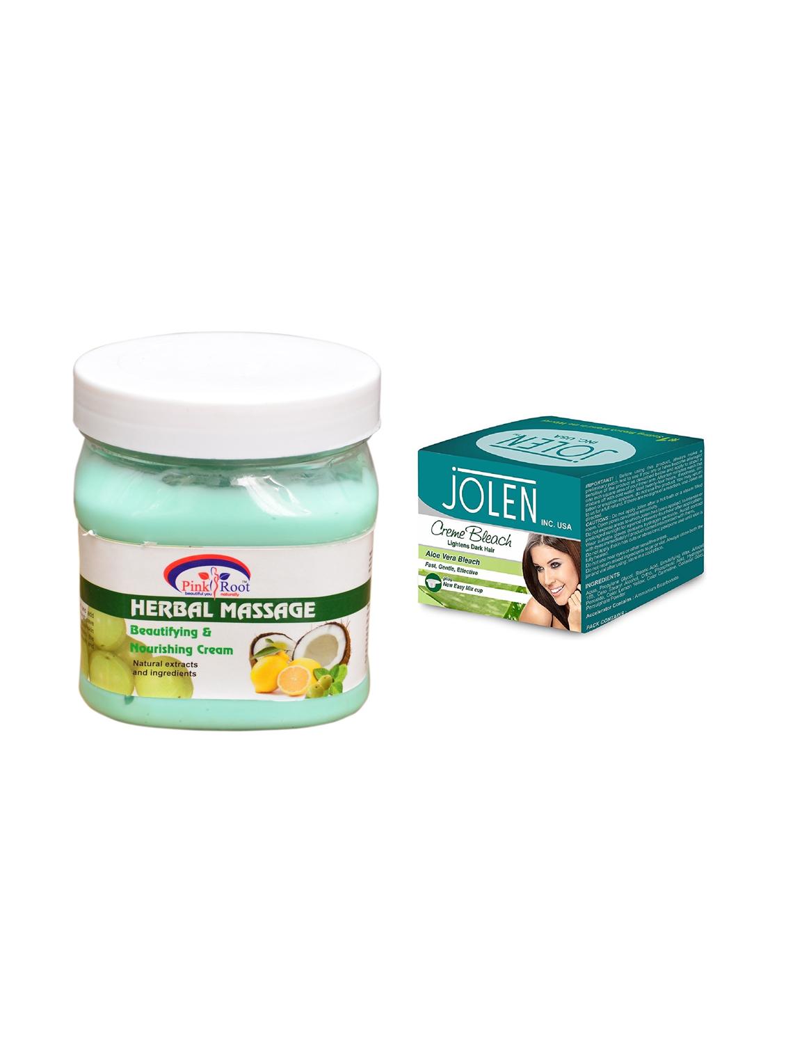 JOLEN Aloe Vera Bleach Crme 18g and Pink Root Almond Nourishing Cream 500ml - 15030035 - Zoom Image - 1