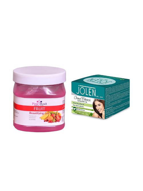 JOLEN Aloe Vera Bleach Cr?me 18g and Pink Root d'Olive Massage Cream 500ml - 15030037 - Standard Image - 1