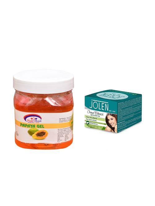 jolen aloe vera bleach crème 18g and pink root aloe vera gel 500ml - 15030041 - Standard Image - 1