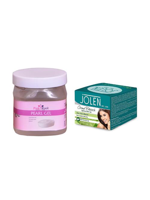 JOLEN Aloe Vera Bleach Cr?me 18g and Pink Root Tea Tree Mud Mask 500ml - 15030045 - Standard Image - 1