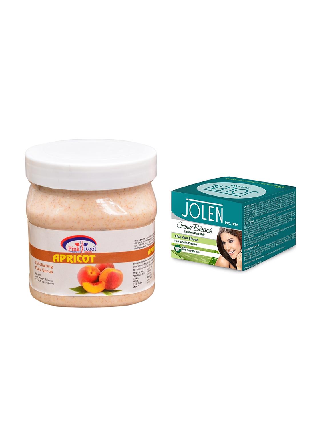 jolen aloe vera bleach cr?me 18g and pink root apricot scrub 500ml - 15030047 - Zoom Image - 1