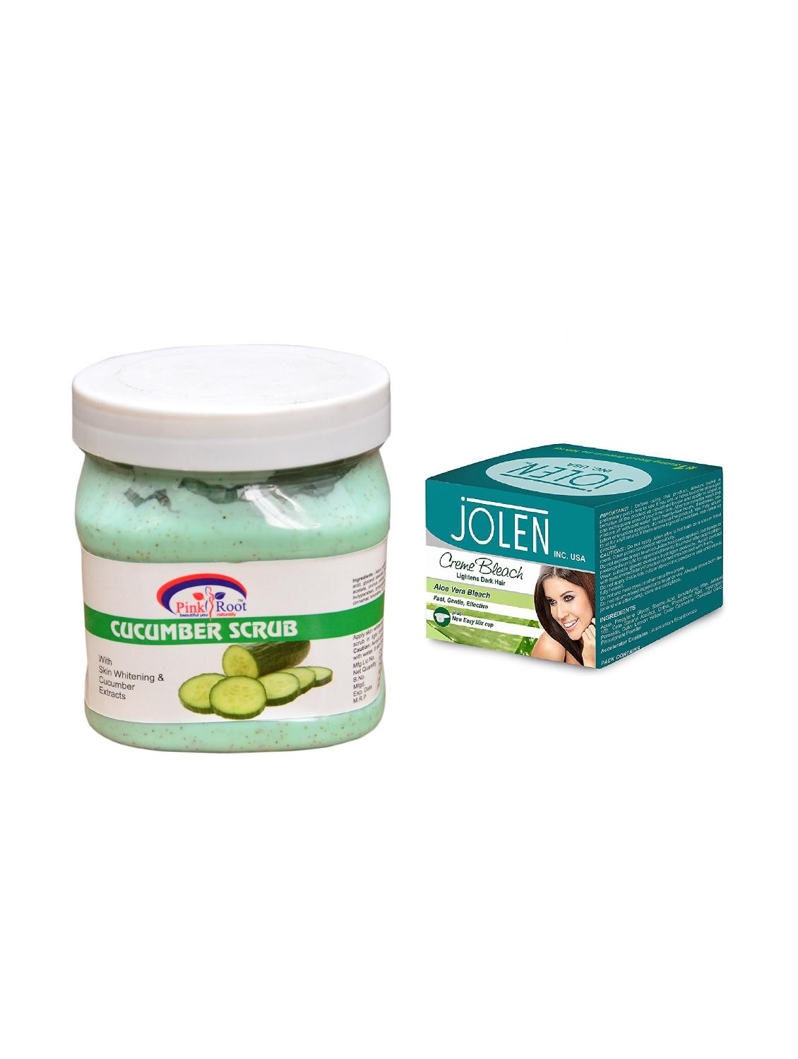 JOLEN Aloe Vera Bleach Cr?me 18g and Pink Root Cucumber Scrub 500ml - 15030050 - Zoom Image - 1