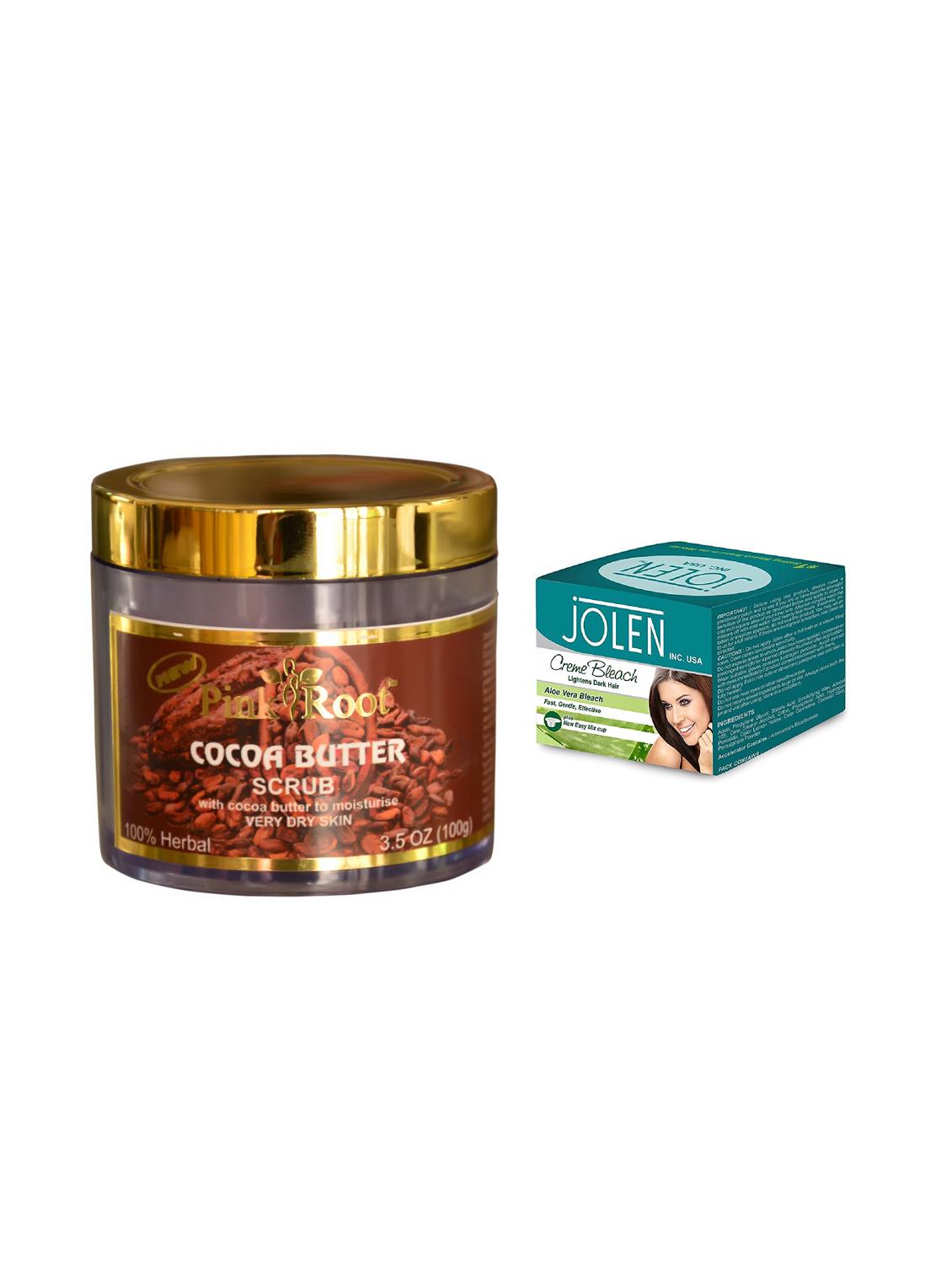 JOLEN Aloe Vera Bleach Cr?me 18g and Pink Root Cocoa Butter Scrub 100gm - 15030069 - Zoom Image - 1