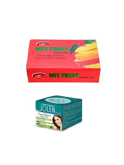 JOLEN Aloe Vera Bleach Cr?me 18g and Pink Root Gold Facial Kit gm - 15030075 - Standard Image - 1