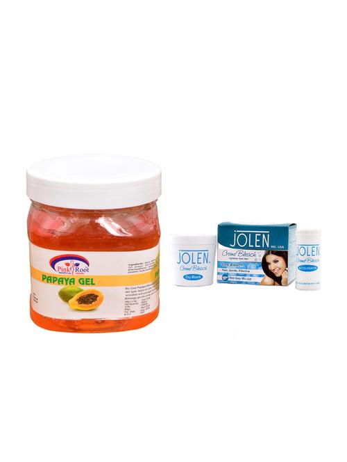 JOLEN Oxy Bleach Cr?me 35g and Pink Root Aloe Vera Gel 500ml - 15030089 - Very Small Image - 1