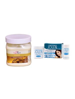JOLEN Oxy Bleach Crme 35g and Pink Root Gold Leaf Gel 500ml - 15030090 - Standard Image - 1