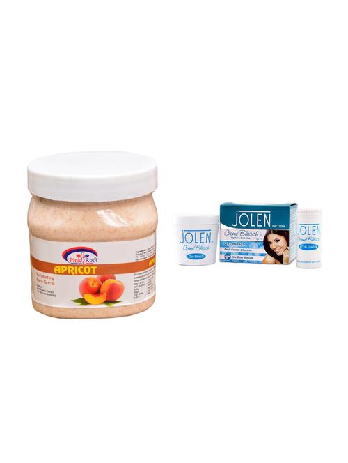 JOLEN Oxy Bleach Cr?me 35g and Pink Root Apricot Scrub 500ml - 15030095 - Standard Image - 1