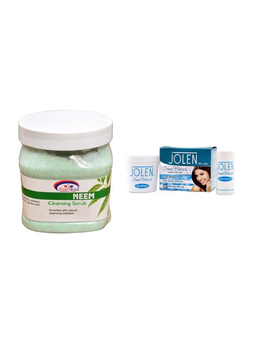 JOLEN Oxy Bleach Cr?me 35g and Pink Root Neem Scrub 500ml - 15030103 - Standard Image - 1