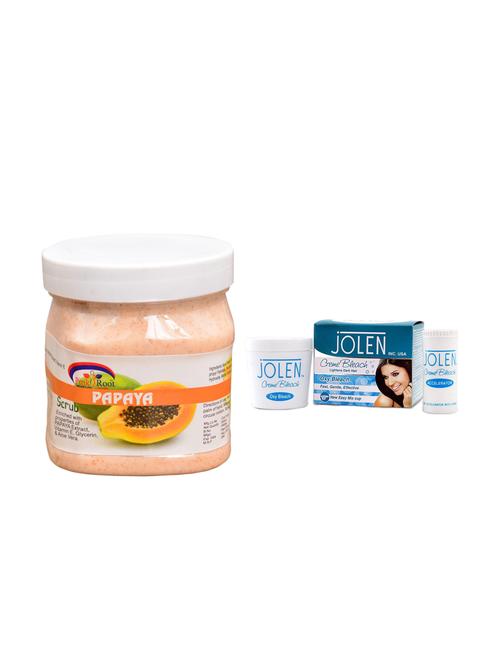 JOLEN Oxy Bleach Cr?me 35g and Pink Root Papaya Scrub 500ml - 15030105 - Standard Image - 1