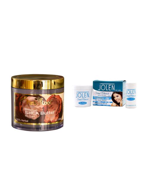 JOLEN Oxy Bleach Cr?me 35g and Pink Root Shea Butter Skin Cream 100gm - 15030114 - Standard Image - 1