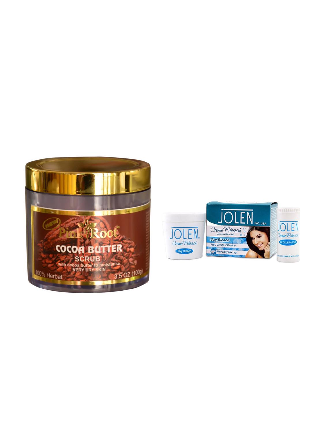 JOLEN Oxy Bleach Cr?me 35g and Pink Root Cocoa Butter Scrub 100gm - 15030117 - Zoom Image - 1