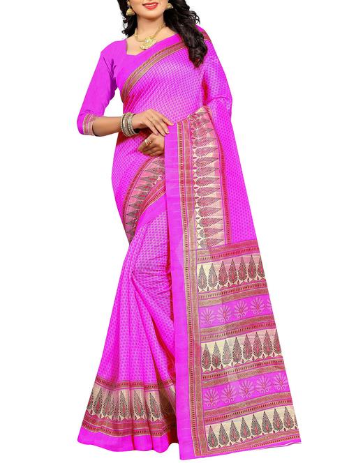 pink art silk bhagalpuri saree with blouse - 15030153 - Very Small Image - 1