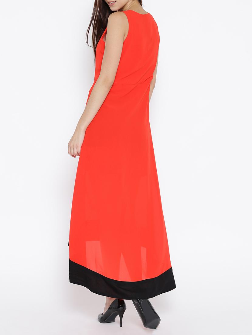 contrast hem button detail asymmetric dress - 15030231 - Zoom Image - 3