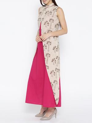 boat neck maxi dress with floral jacket - 15030236 - Standard Image - 3