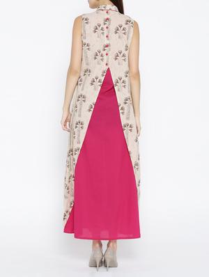 boat neck maxi dress with floral jacket - 15030236 - Standard Image - 4
