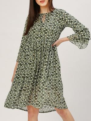 green printed dress - 15030344 - Standard Image - 1